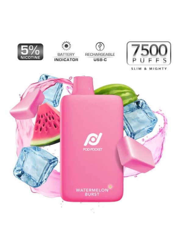 Pod Pocket Disposables [7500 Puffs] - Watermelon Burst