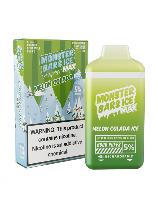 Monster Bars Max [6000 PUFFS] - Melon Colada Ice