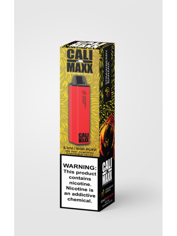 Cali MAXX Disposable 1600 puffs - Strawberry Banan...