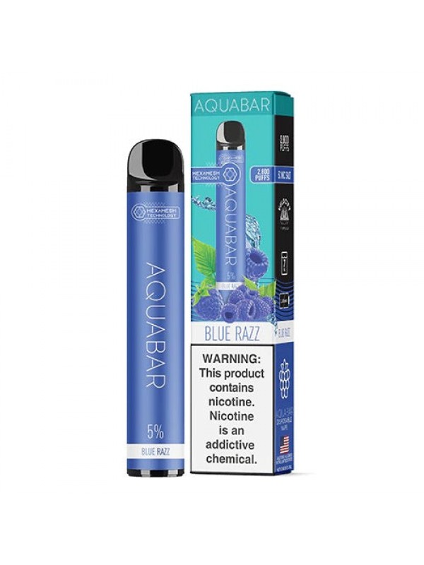 AquaBar Disposable (2800 puffs) - Blue Razz [CLEAR...