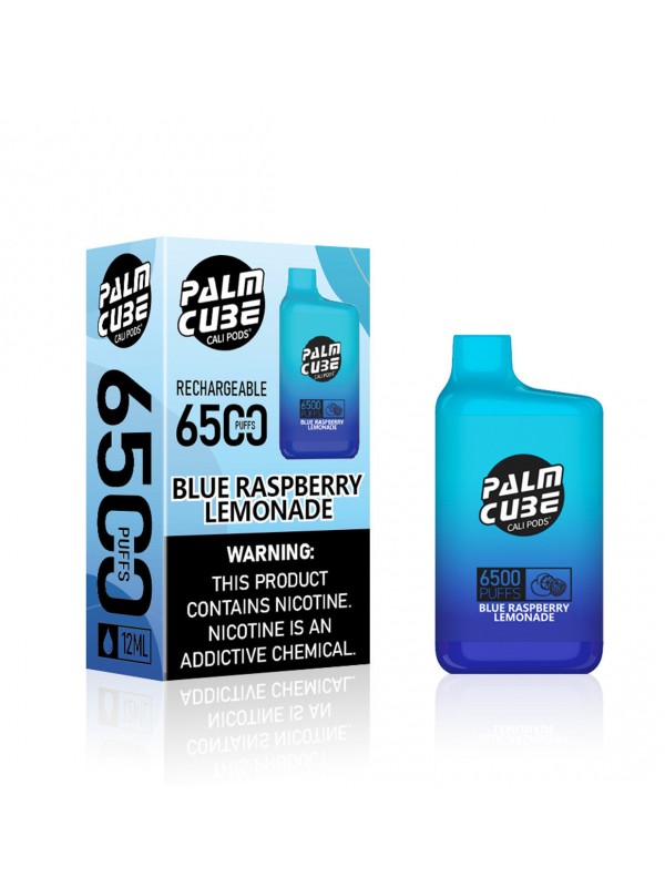 Cali Palm Cube Disposable [6500 puffs] - Blue Rasp...