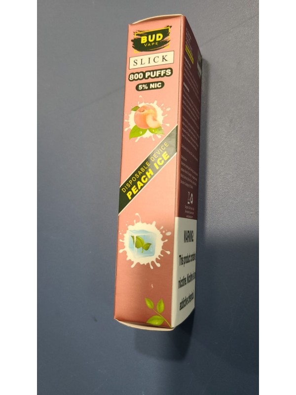 Bud Vape Slick  - 800 puffs - Peach Ice [CLEARANCE]